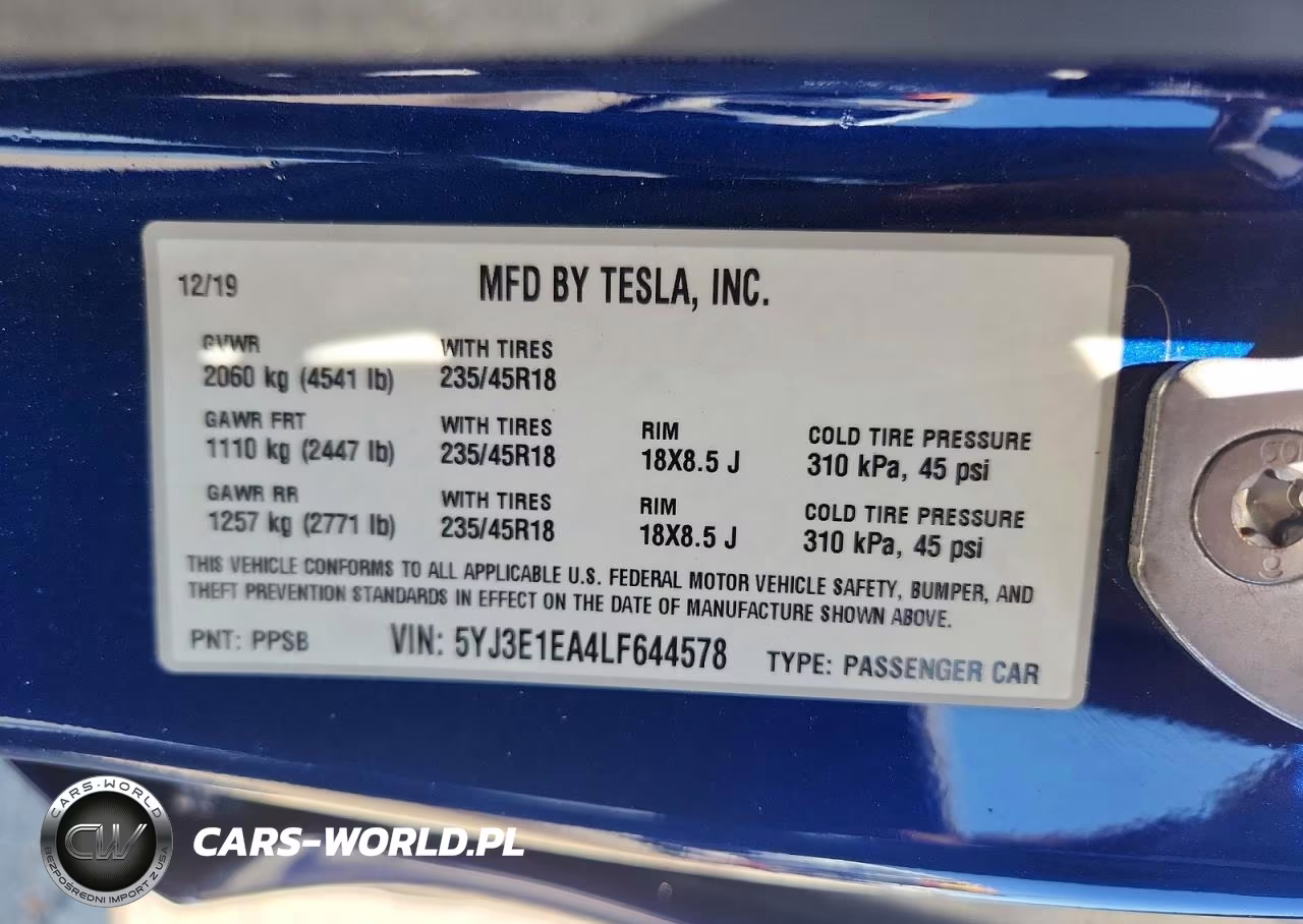 2020 Tesla Model 3 VIN:5YJ3E1EA4LF644578 - 12