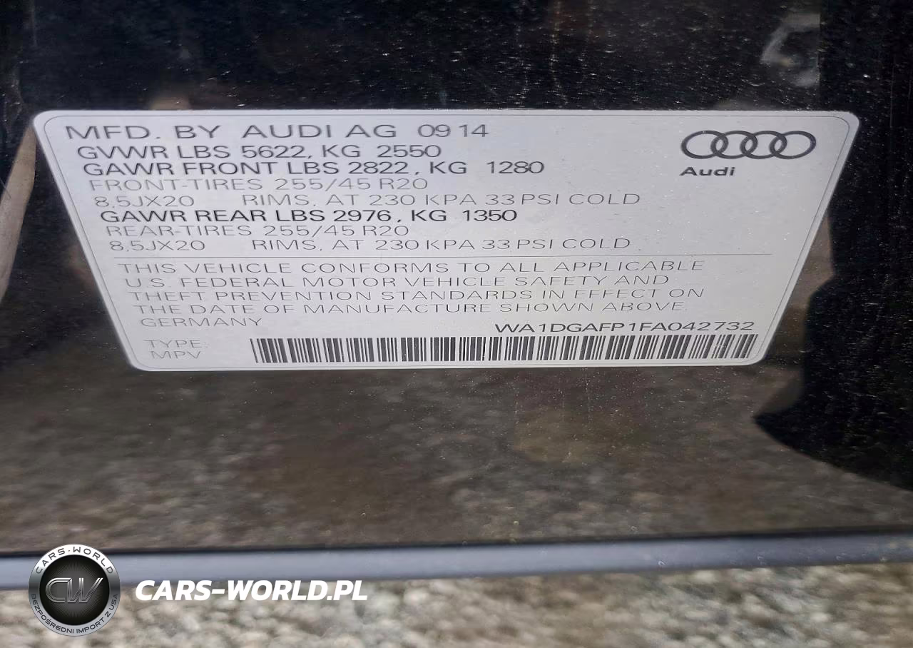 2015 Audi Q5 Premium Plus VIN:WA1DGAFP1FA042732 - 13