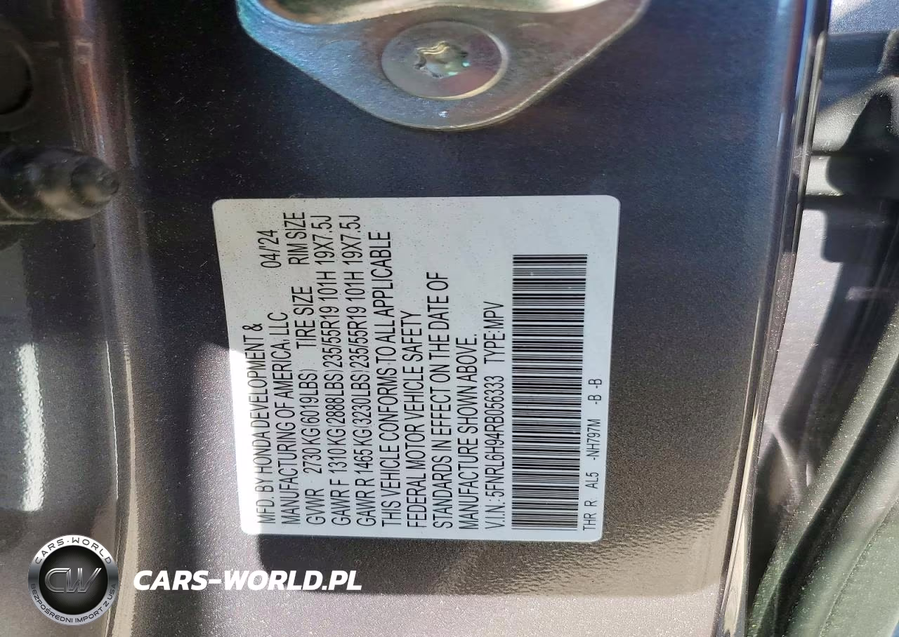 2024 Honda Odyssey Elite VIN:5FNRL6H94RB056333 - 13