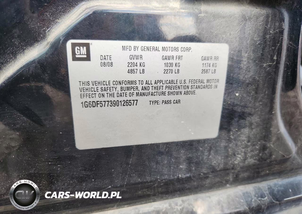 2009 Cadillac Cts VIN:1G6DF577390126577 - 12