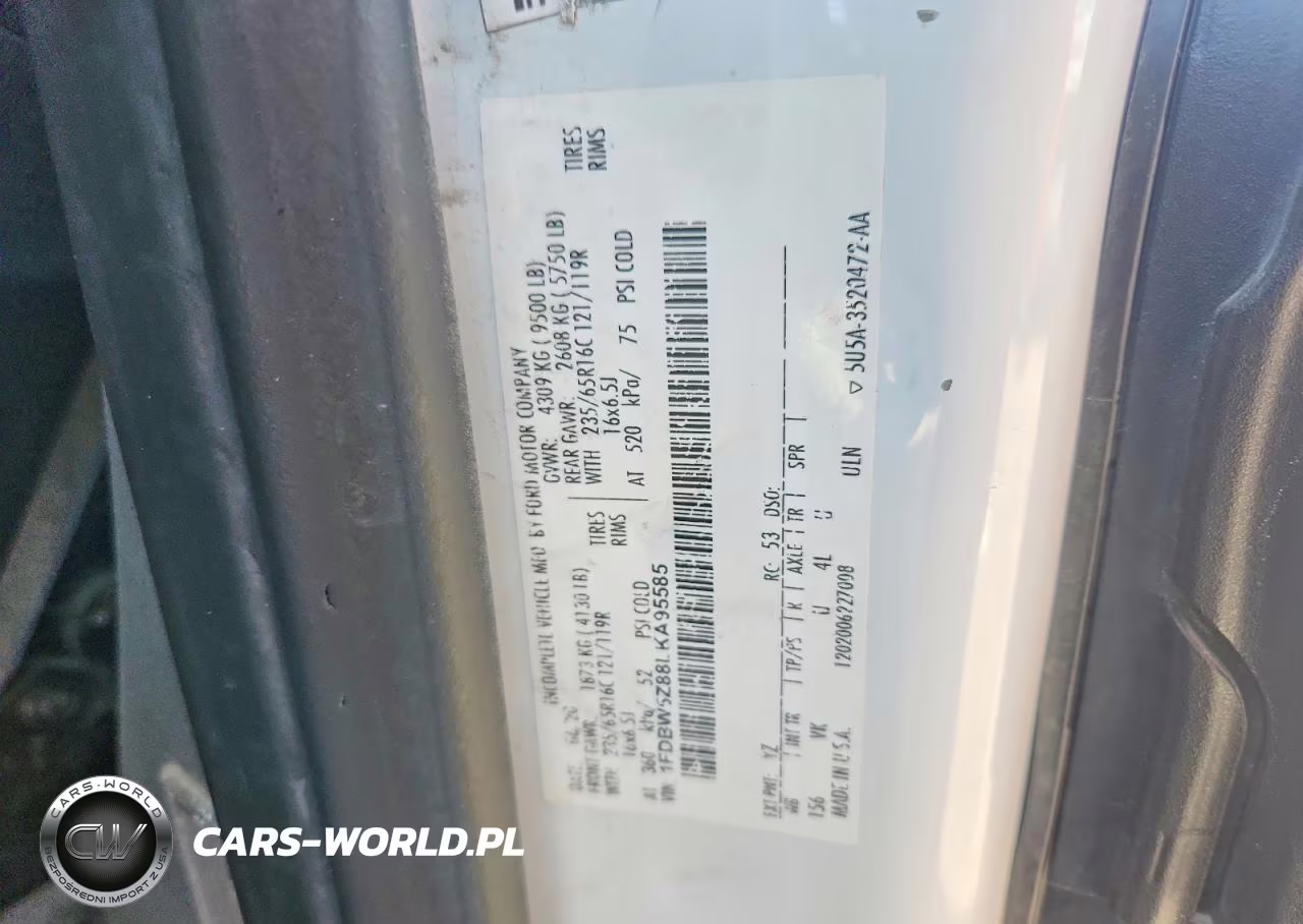 2020 Ford Transit Delivery Truck VIN:1FDBW5Z88LKA95585 - 12