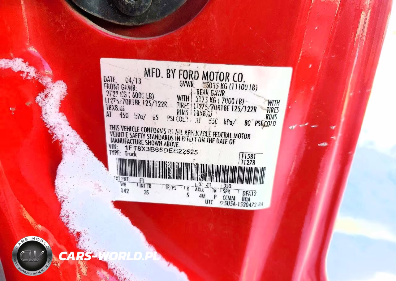2013 Ford F350 Crew Cab VIN:1FT8X3B65DEB22525 - 14