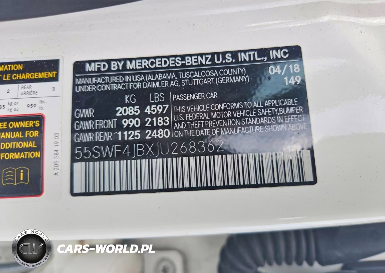 2018 Mercedes-Benz C 300 VIN:55SWF4JBXJU268362 - 13