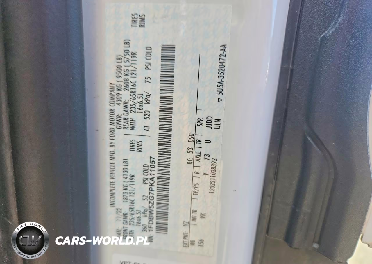 2023 Ford Transit Delivery Truck VIN:1FDBW5ZG7PKA11057 - 12