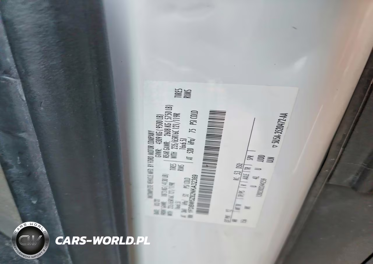 2022 Ford Transit Delivery Truck VIN:1FDBW5Z82NKA32369 - 12
