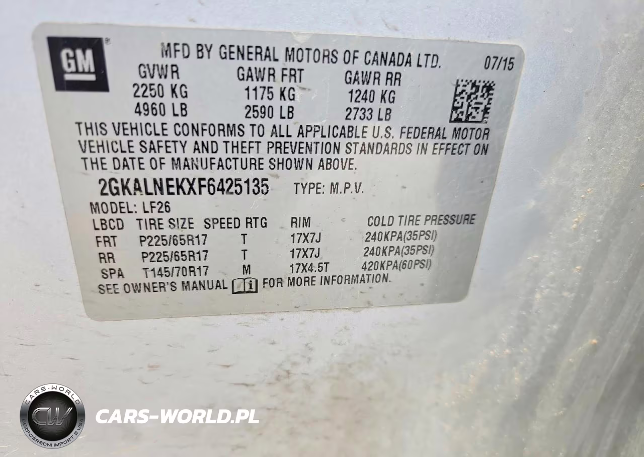 2015 GMC Terrain Sl VIN:2GKALNEKXF6425135 - 14