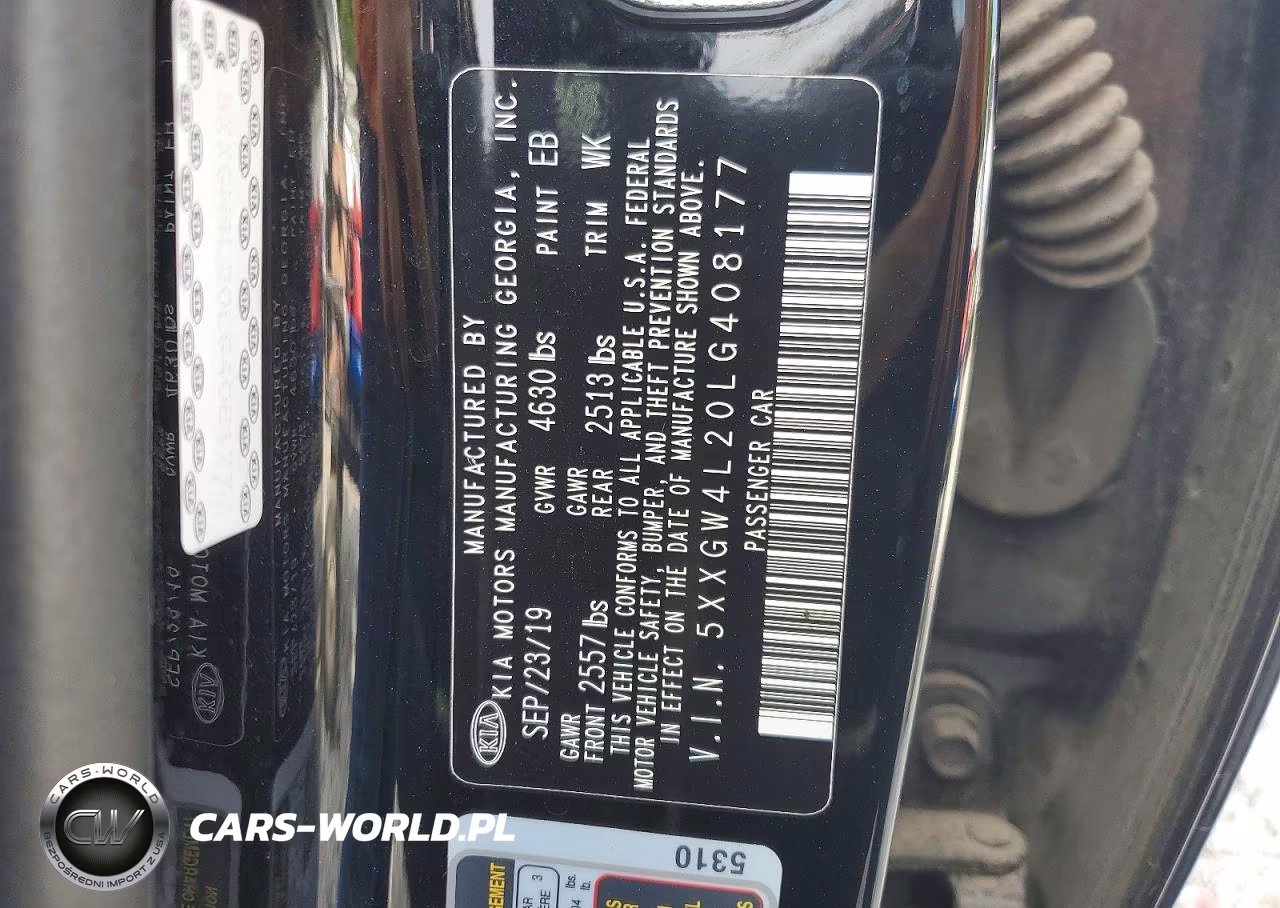 2020 Kia Optima Sx VIN:5XXGW4L20LG408177 - 12