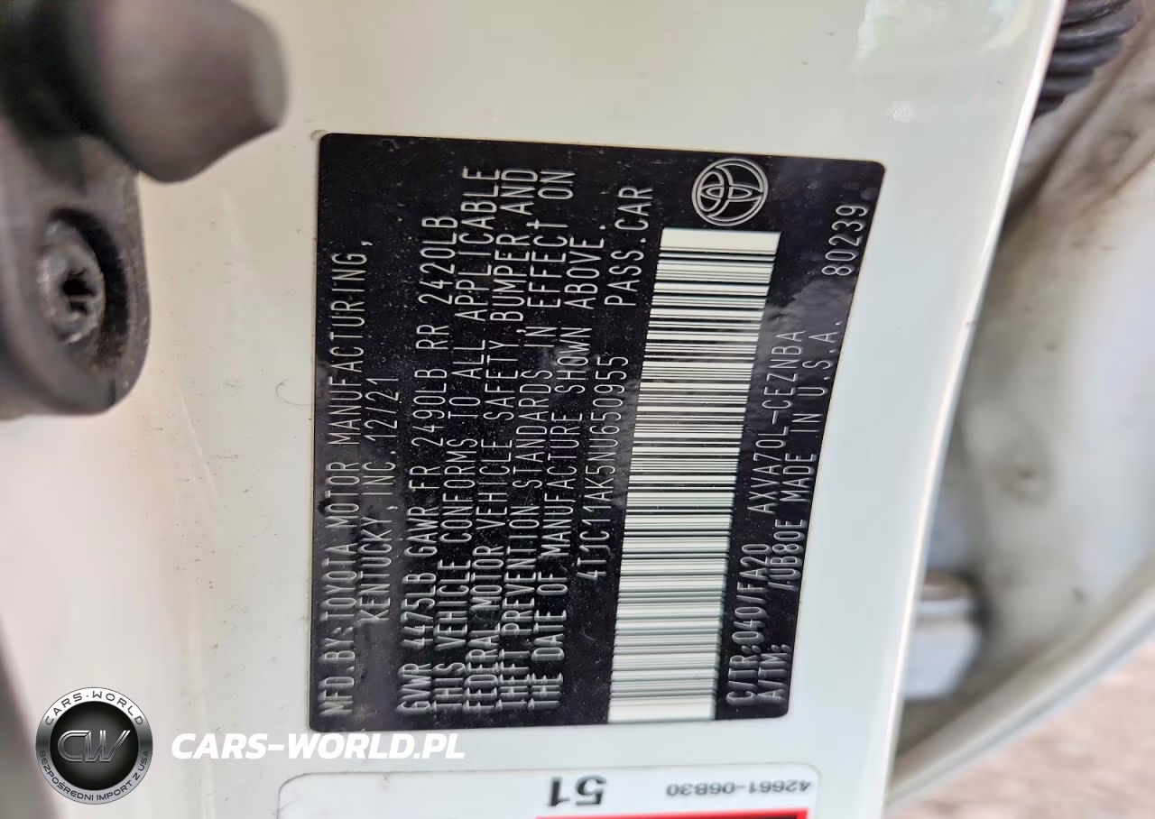 2022 Toyota Camry Le VIN:4T1C11AK5NU650955 - 12