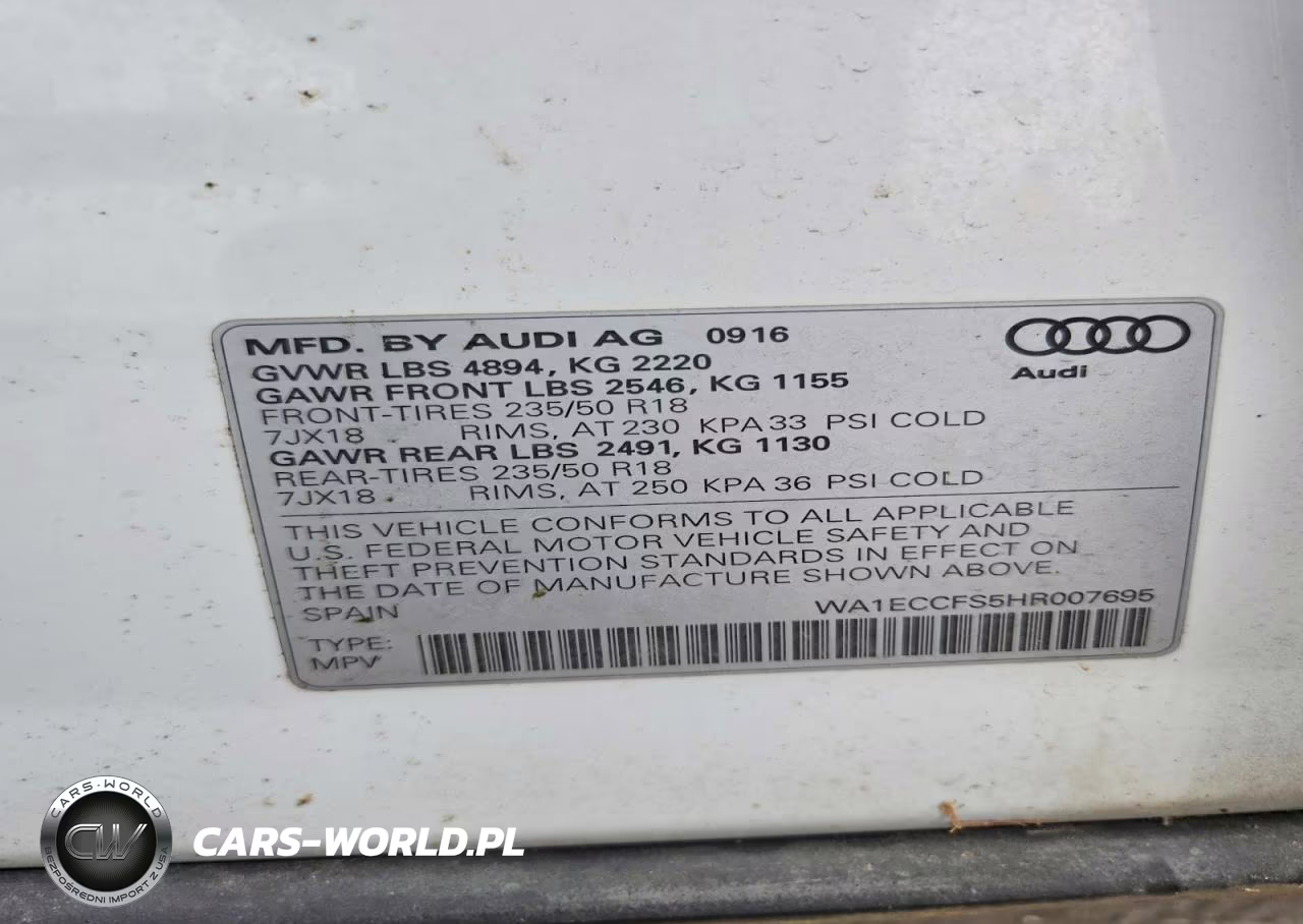 2017 Audi Q3 Premium VIN:WA1ECCFS5HR007695 - 13