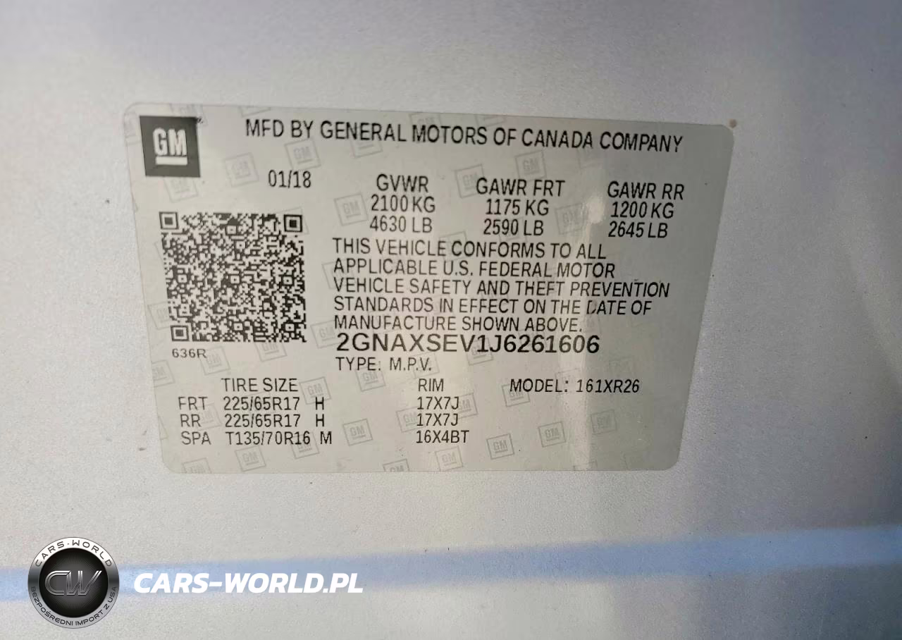 2018 Chevrolet Equinox Lt VIN:2GNAXSEV1J6261606 - 13