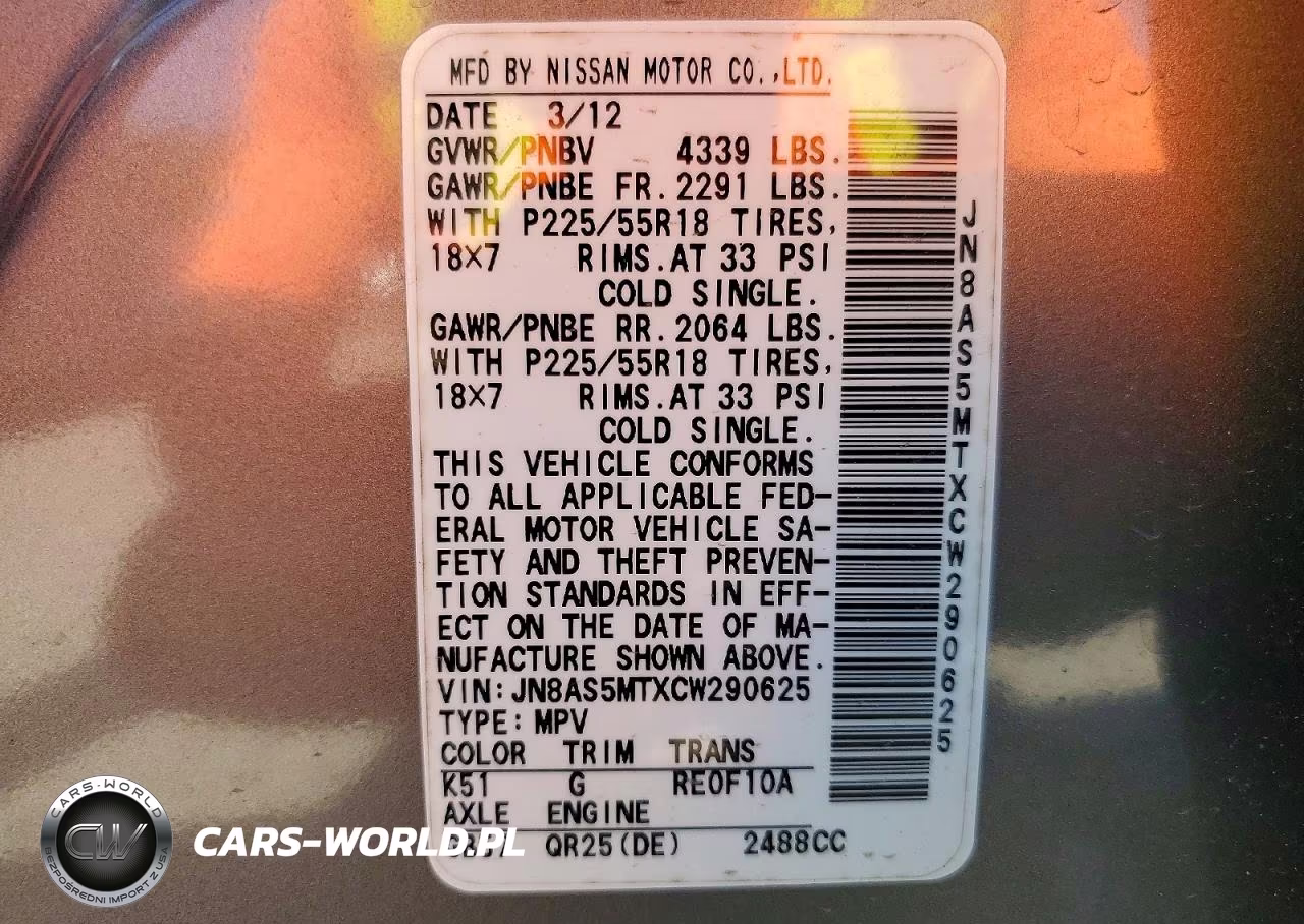 2012 Nissan Rogue S-Sv VIN:JN8AS5MTXCW290625 - 13