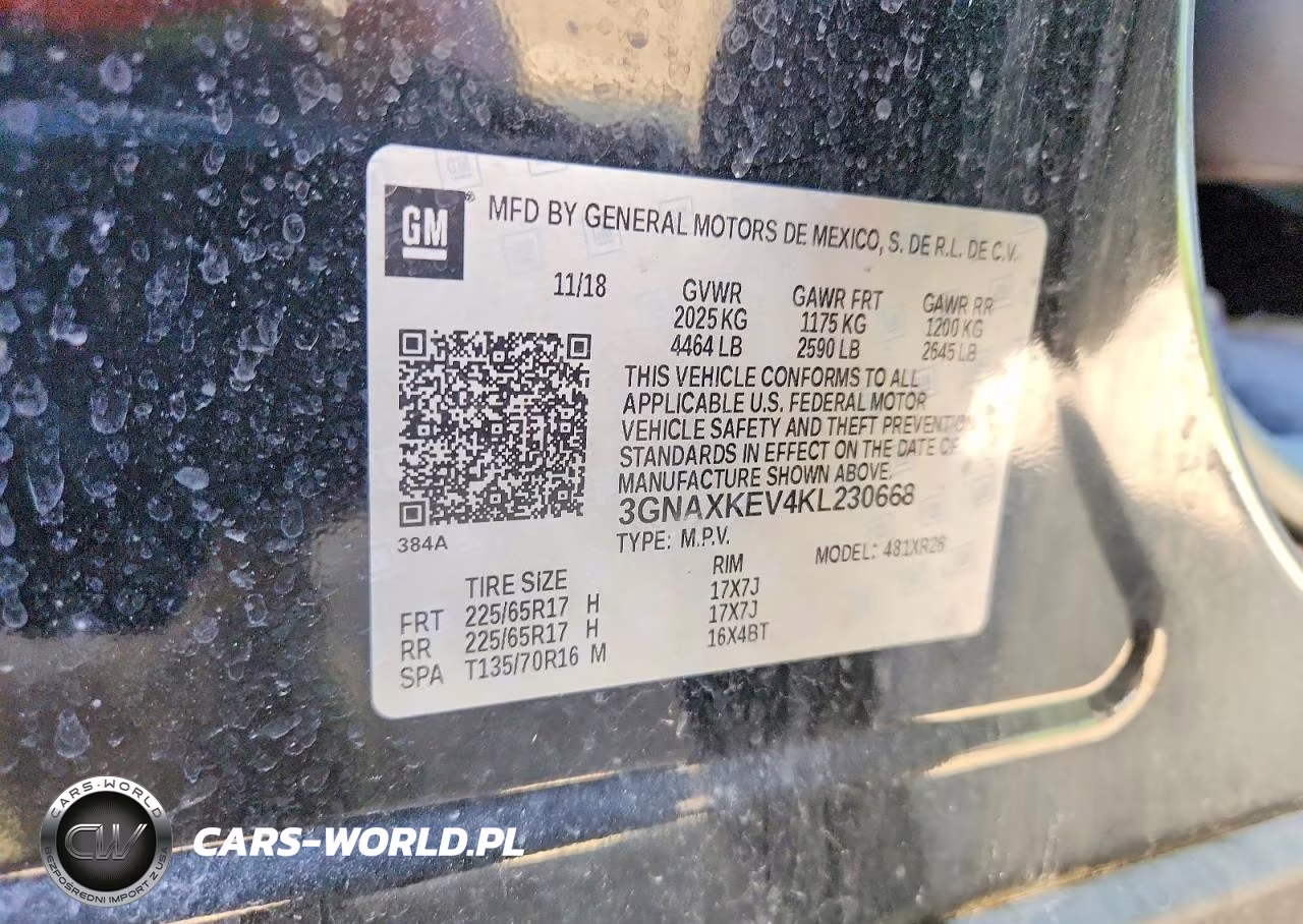 2019 Chevrolet Equinox Lt VIN:3GNAXKEV4KL230668 - 13