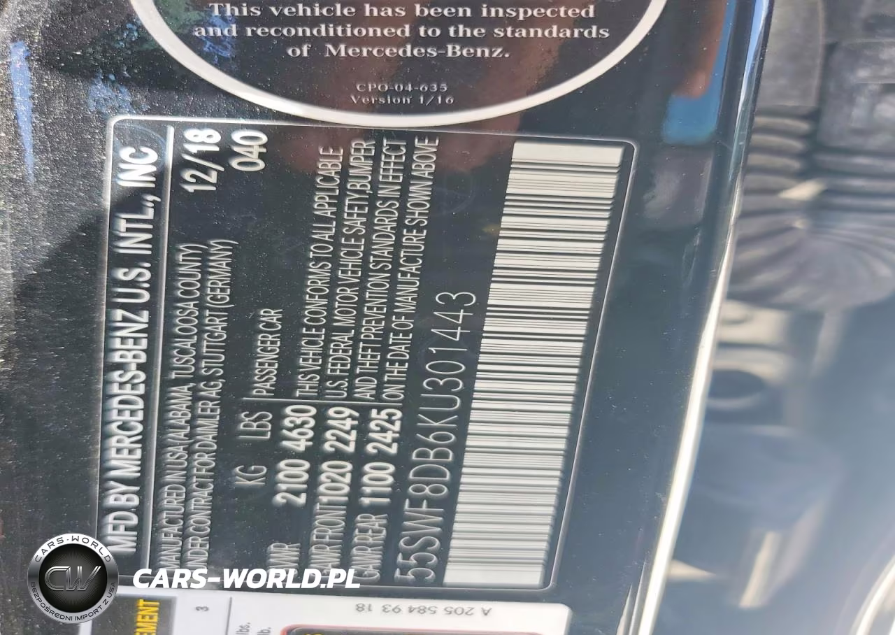 2019 Mercedes-Benz C 300 VIN:55SWF8DB6KU301443 - 13