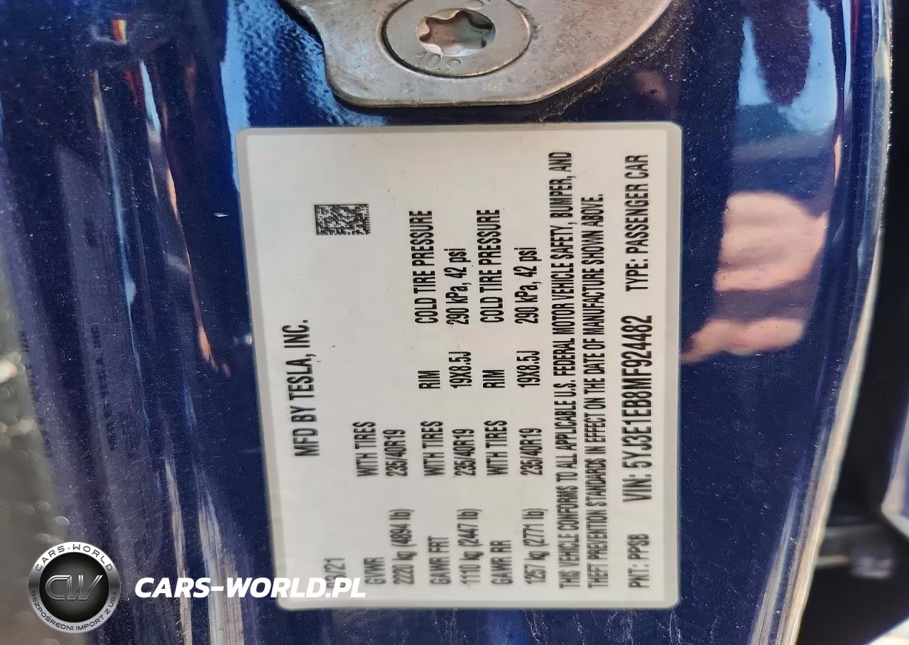 2021 Tesla Model 3 VIN:5YJ3E1EB8MF924482 - 12