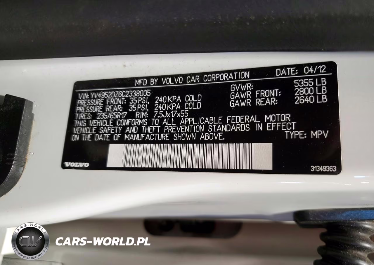 2012 Volvo Xc60 3.2 VIN:YV4952DZ6C2338005 - 13