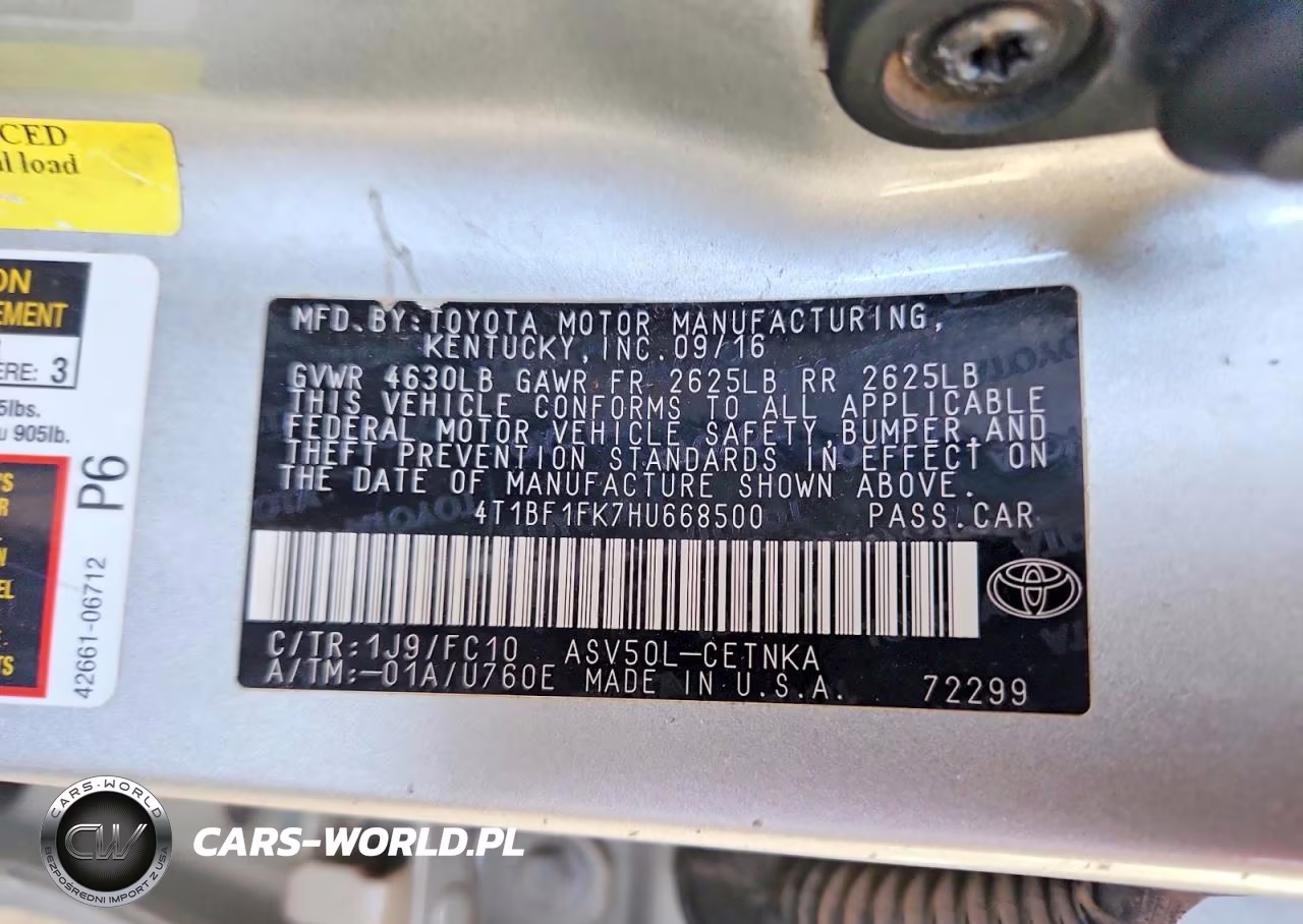 2017 Toyota Camry Le VIN:4T1BF1FK7HU668500 - 12