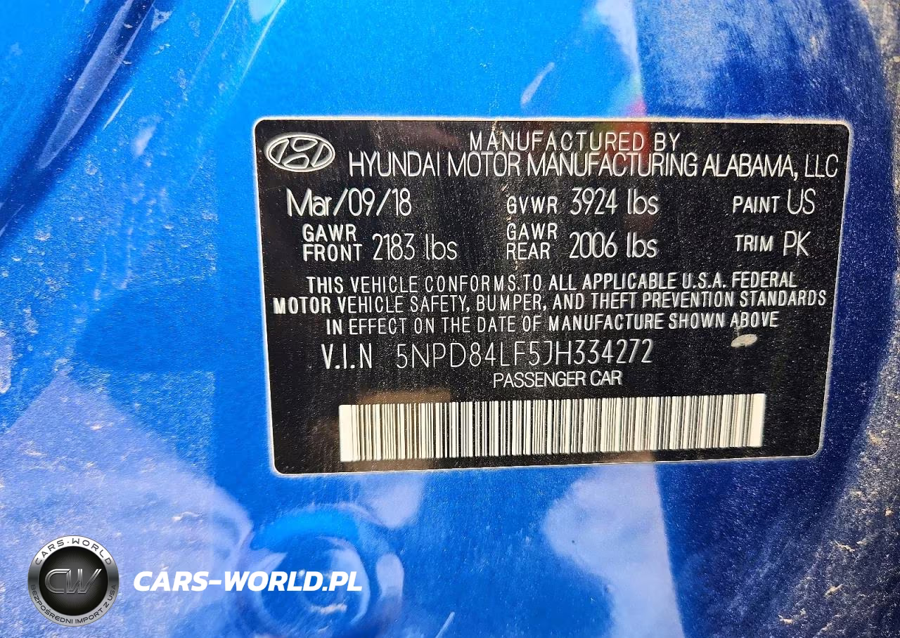 2018 Hyundai Elantra Sel VIN:5NPD84LF5JH334272 - 12