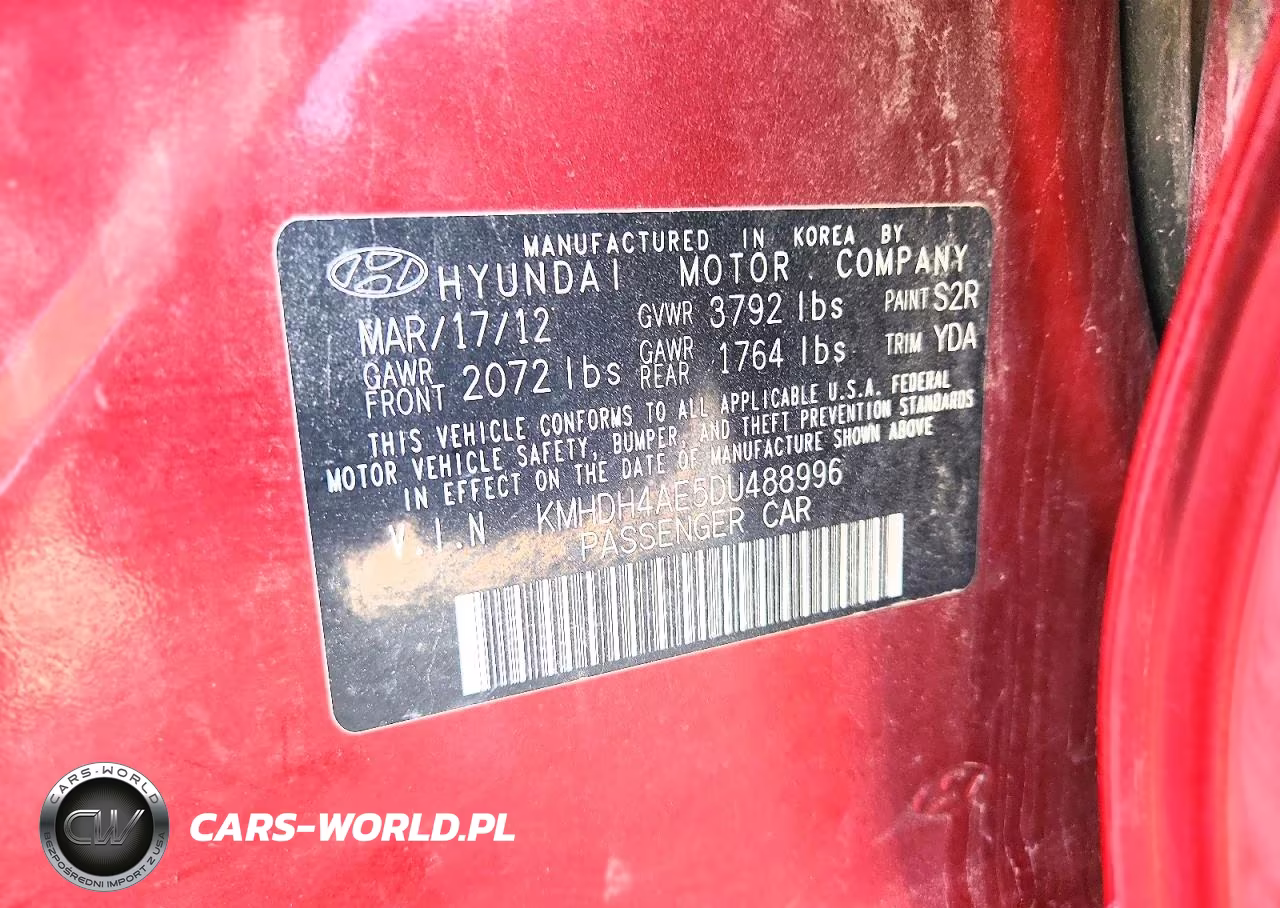 2013 Hyundai Elantra Gls VIN:KMHDH4AE5DU488996 - 12