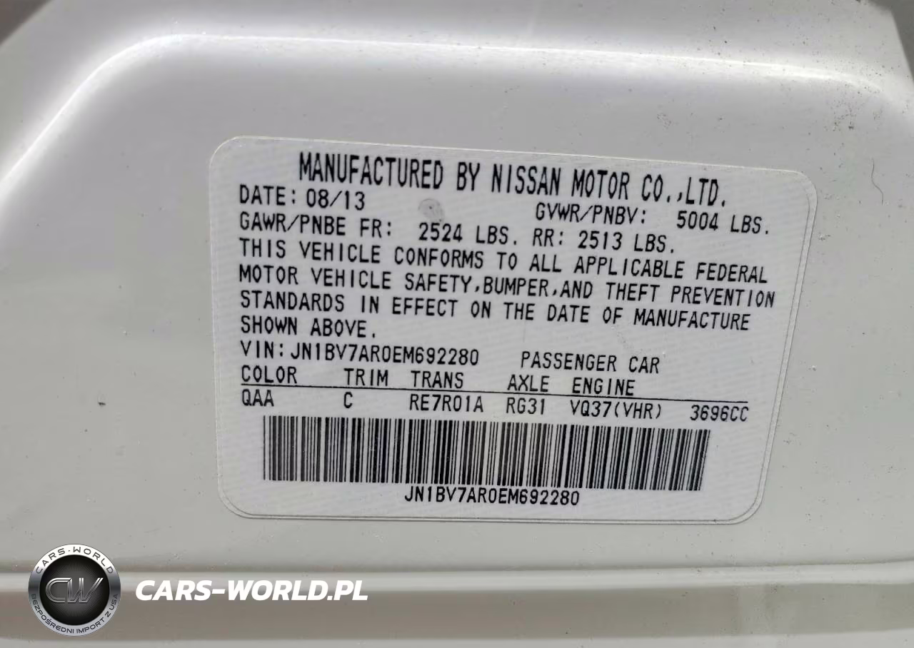 2014 Infiniti Q50 Premium VIN:JN1BV7AR0EM692280 - 12