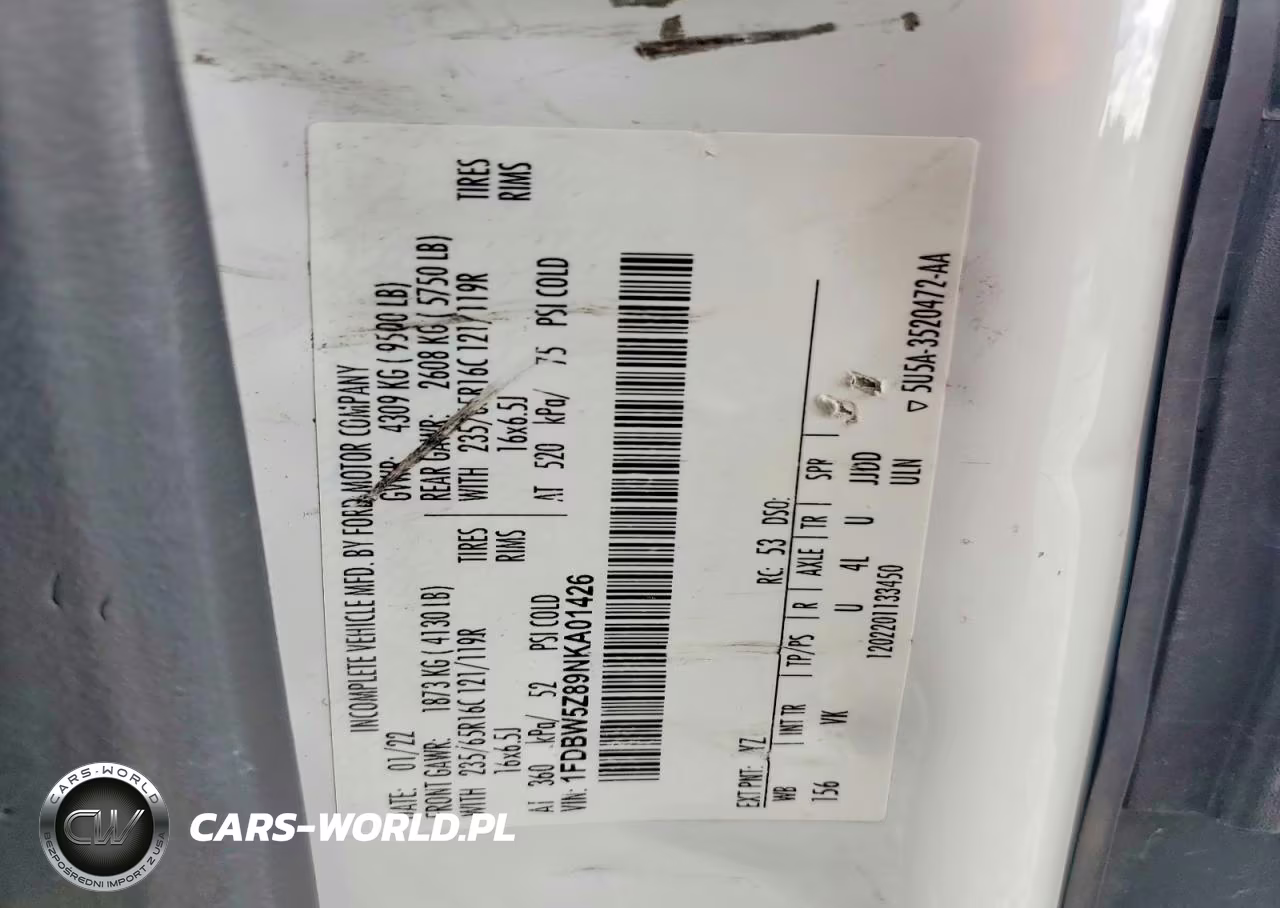 2022 Ford Transit Refrigerated Delivery Truck VIN:1FDBW5Z89NKA01426 - 12