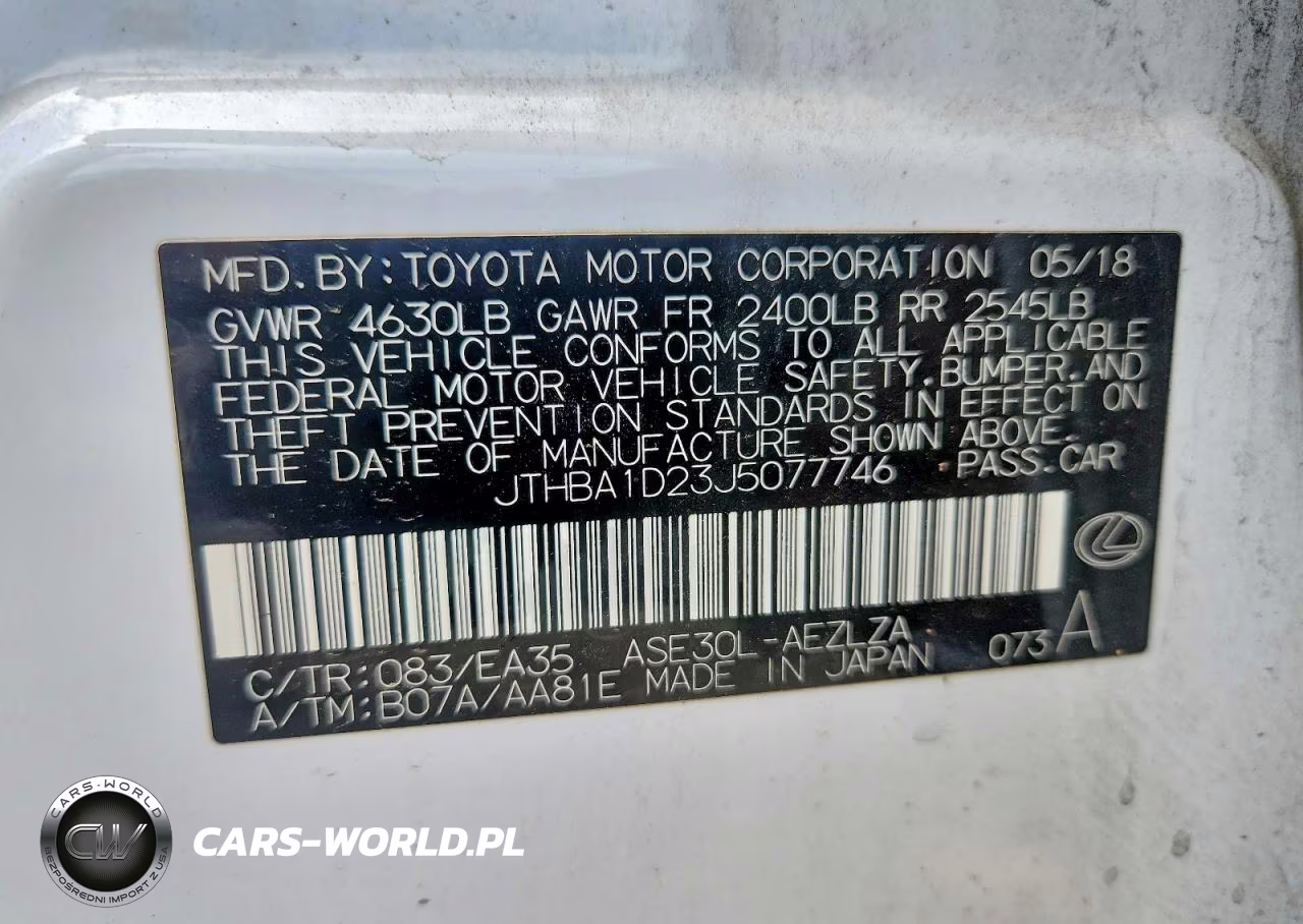 2018 Lexus Is 300 VIN:JTHBA1D23J5077746 - 12