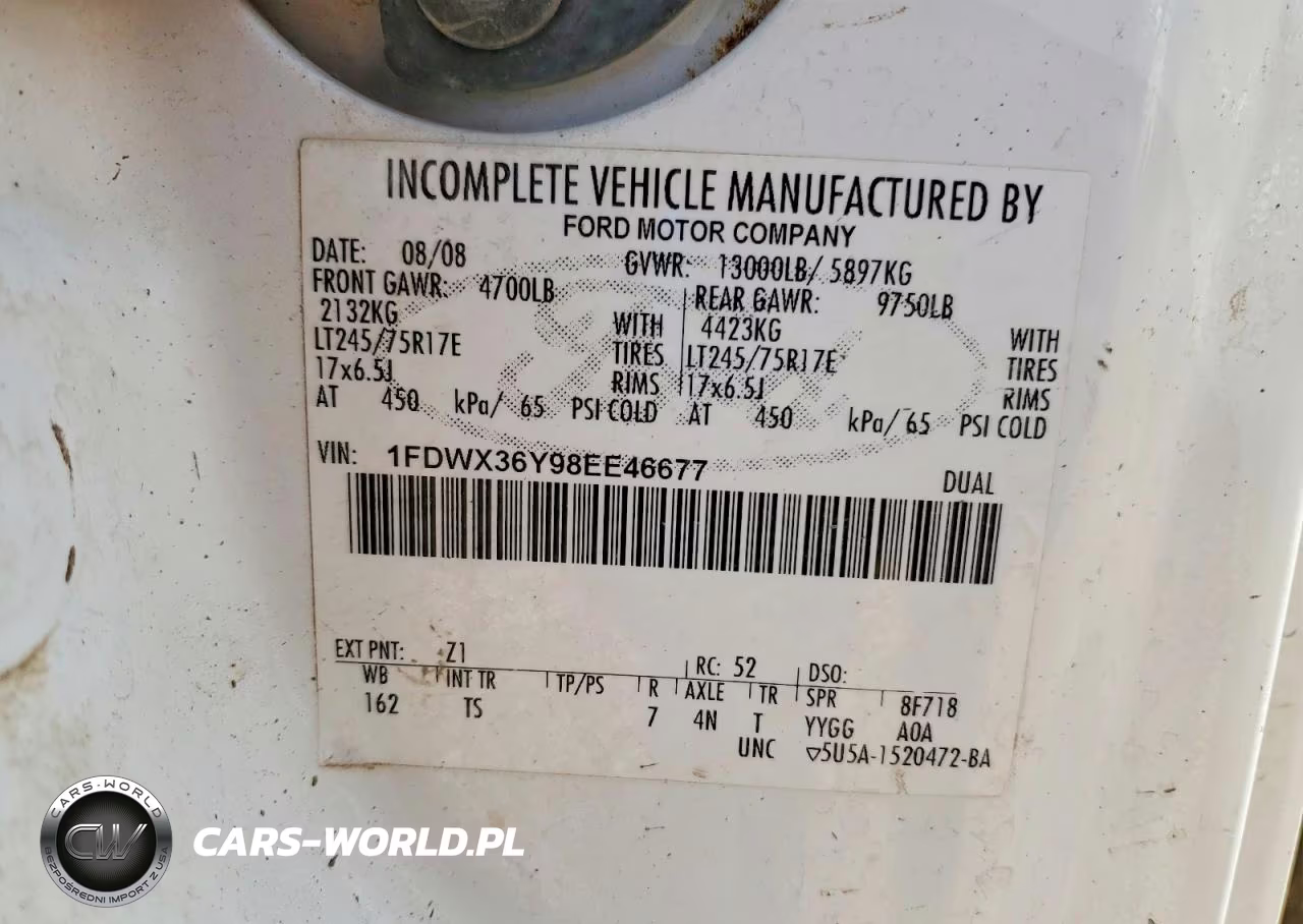 2008 Ford F350 Super Duty Flatbed Truck VIN:1FDWX36Y98EE46677 - 12