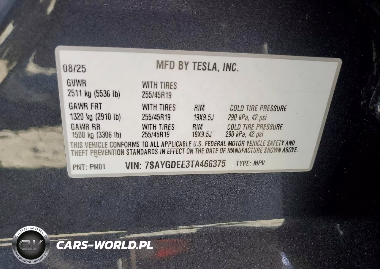2026 Tesla Model Y VIN:7SAYGDEE3TA466375 - 12