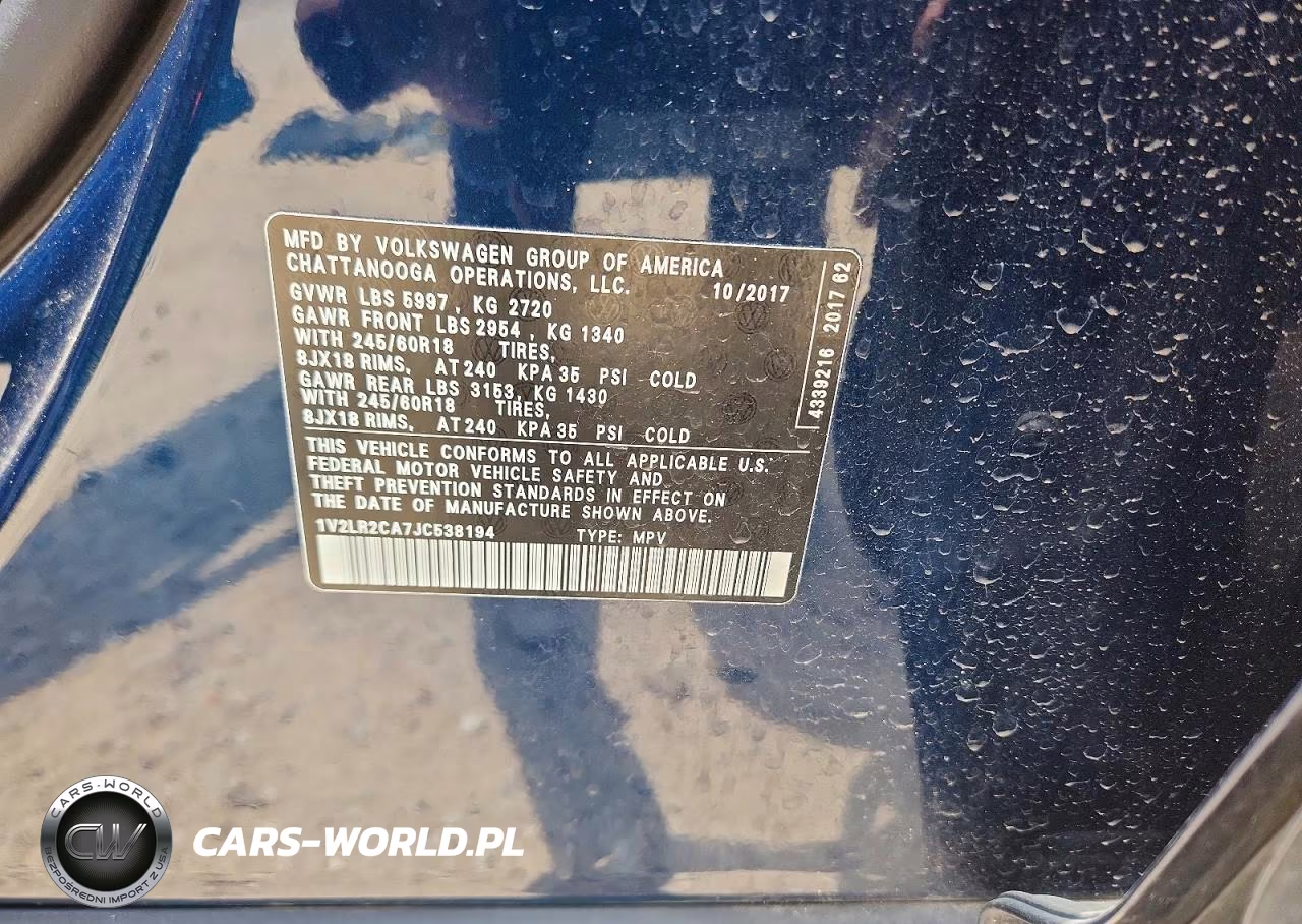 2018 Volkswagen Atlas Se VIN:1V2LR2CA7JC538194 - 13