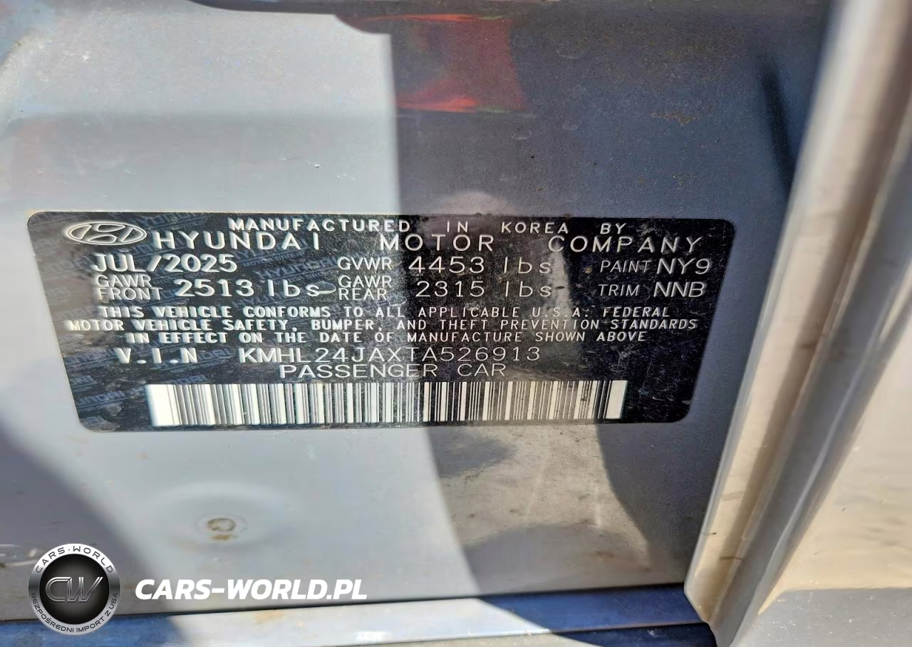 2026 Hyundai Sonata Se VIN:KMHL24JAXTA526913 - 12