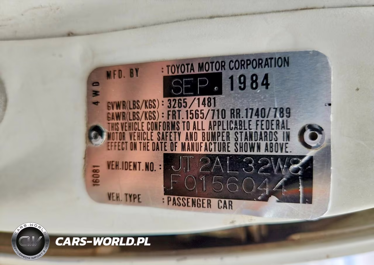 1985 Toyota Tercel Deluxe 4X4 VIN:JT2AL32W8F0156044 - 13