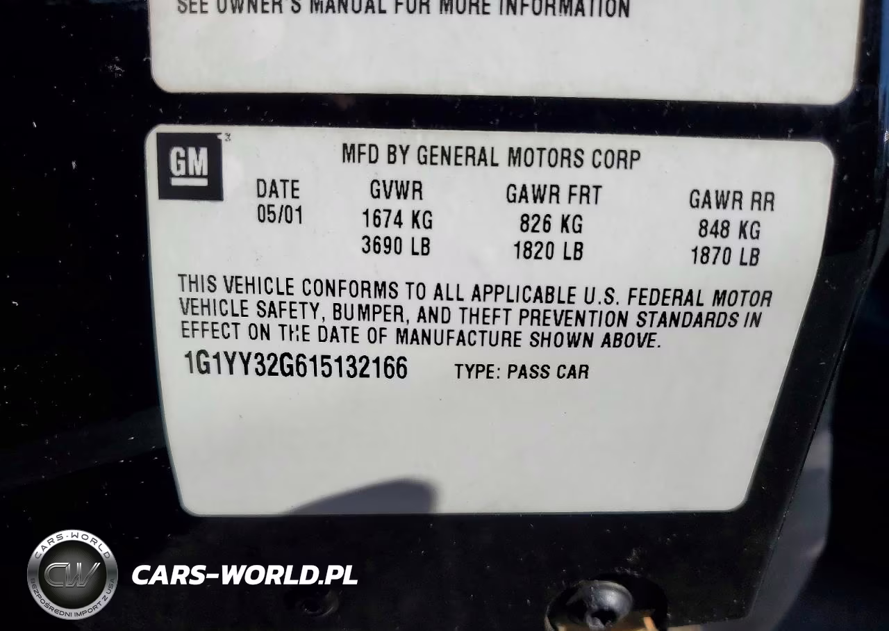 2001 Chevrolet Corvette VIN:1G1YY32G615132166 - 12