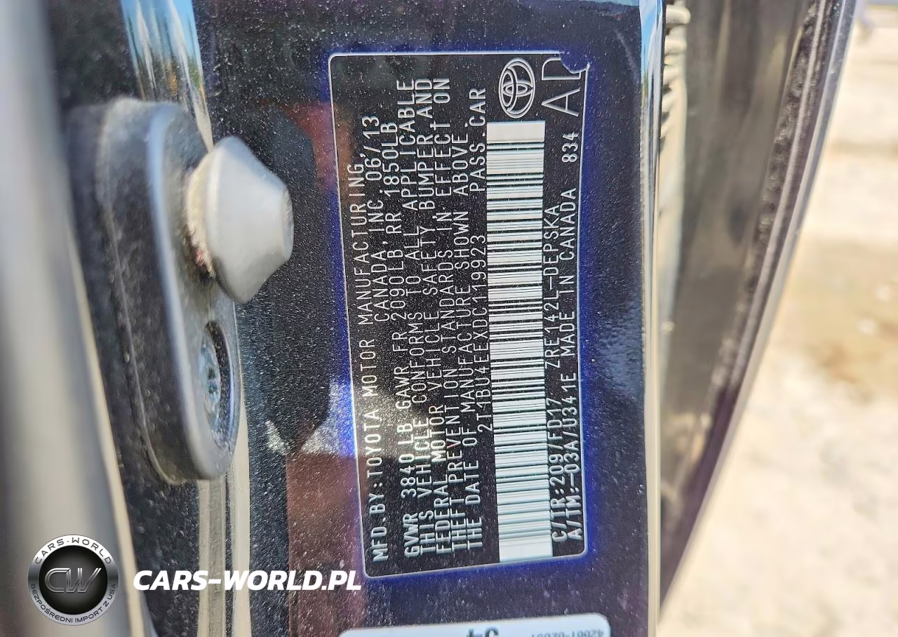 2013 Toyota Corolla S VIN:2T1BU4EEXDC119923 - 12