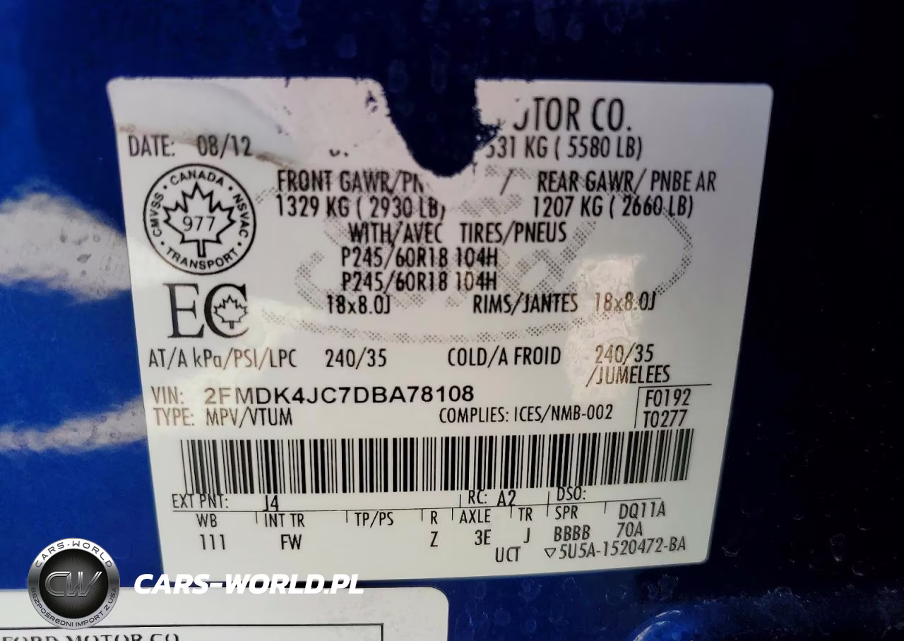 2013 Ford Edge Sel VIN:2FMDK4JC7DBA78108 - 12
