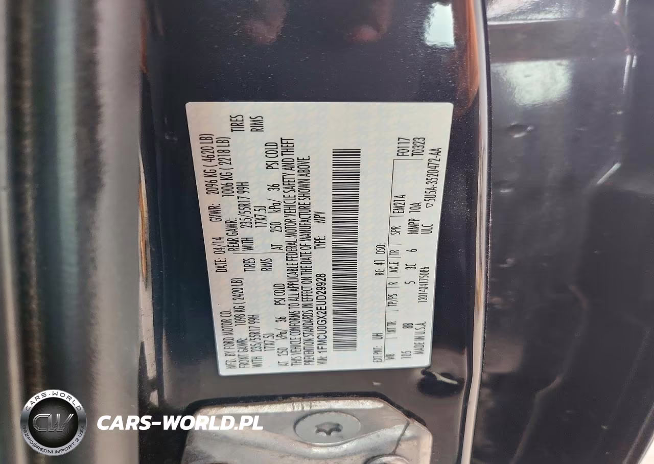 2014 Ford Escape Se VIN:1FMCU0GX2EUD29928 - 13