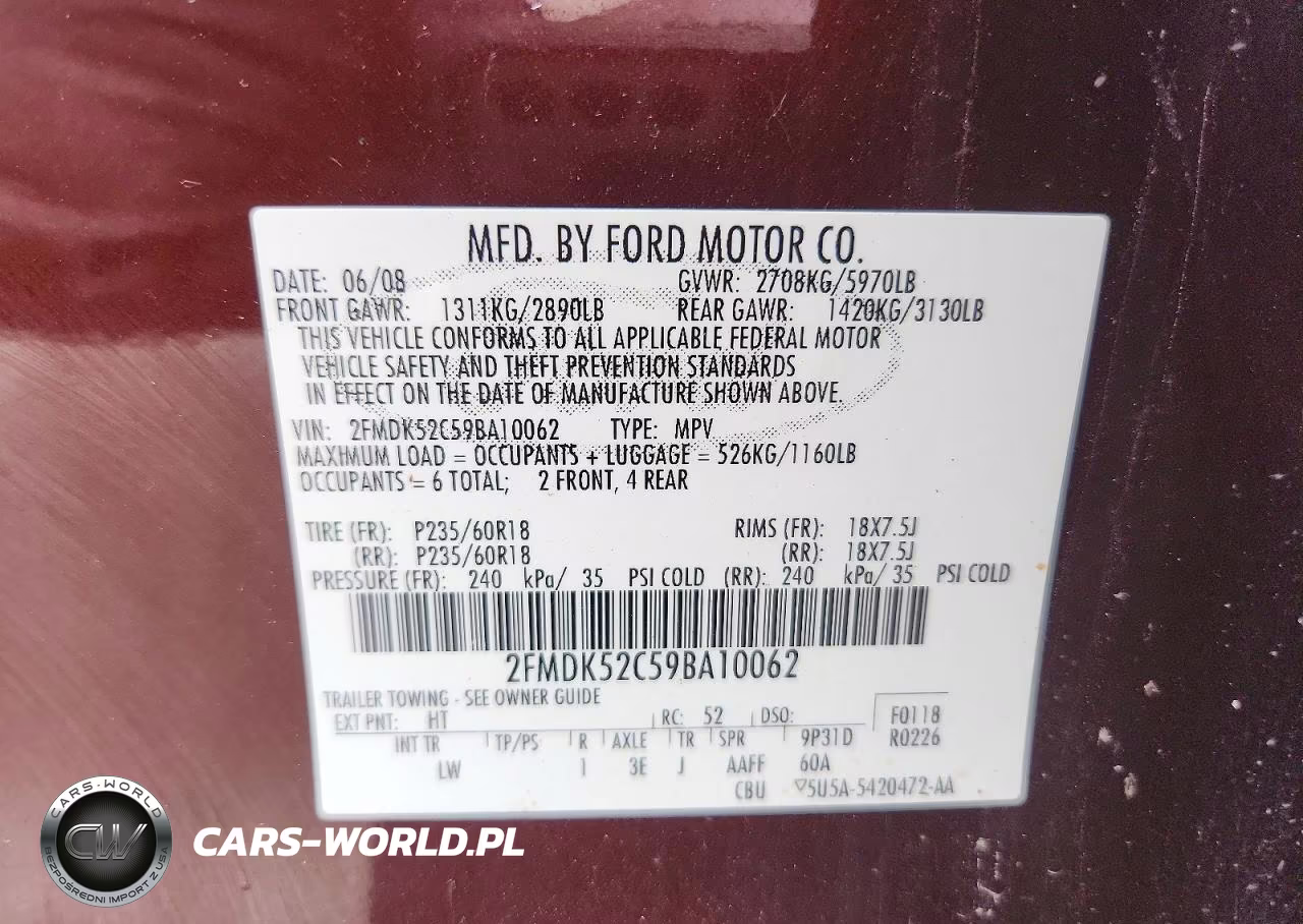 2009 Ford Flex Sel VIN:2FMDK52C59BA10062 - 13
