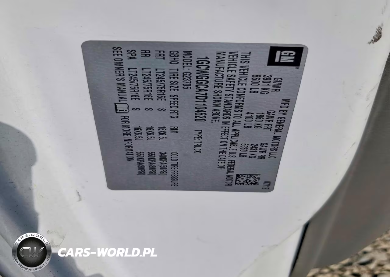 2013 Chev Express G2500 VIN:1GCWGGCA7D1104620 - 13