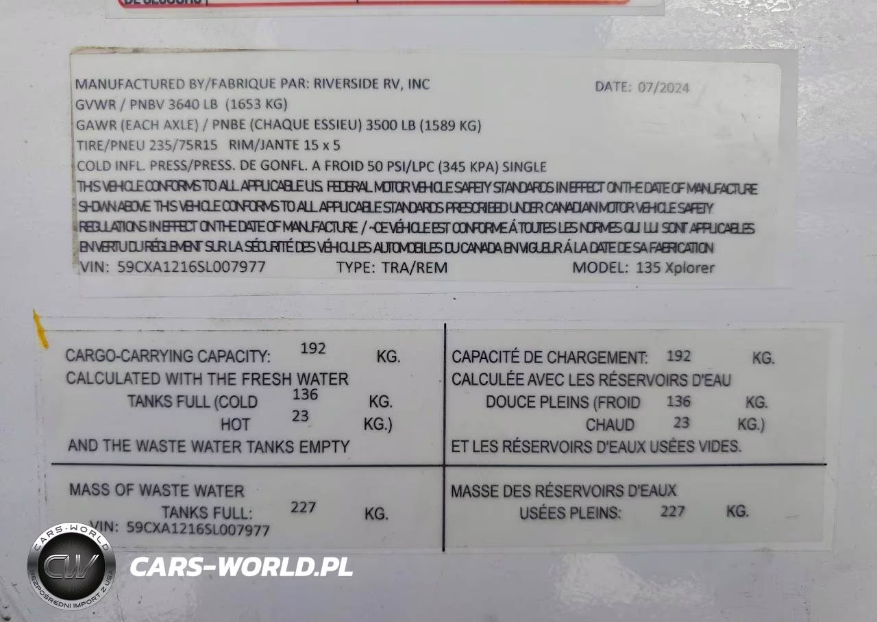 2025 Riverside Xplorer Camper VIN:59CXA1216SL007977 - 10