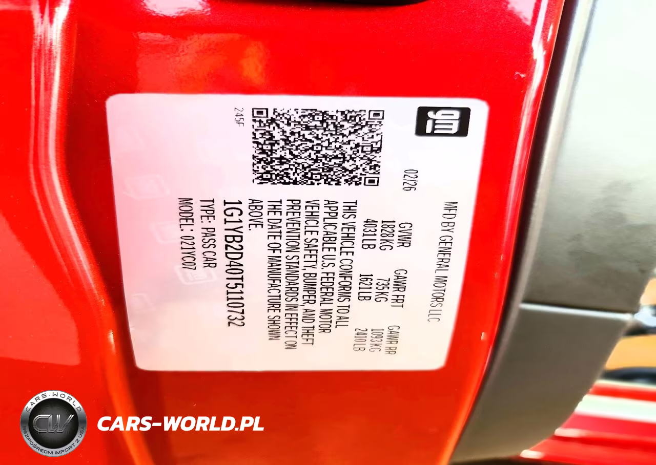 2026 Chevrolet Corvette Stingray 2Lt VIN:1G1YB2D40T5110732 - 12