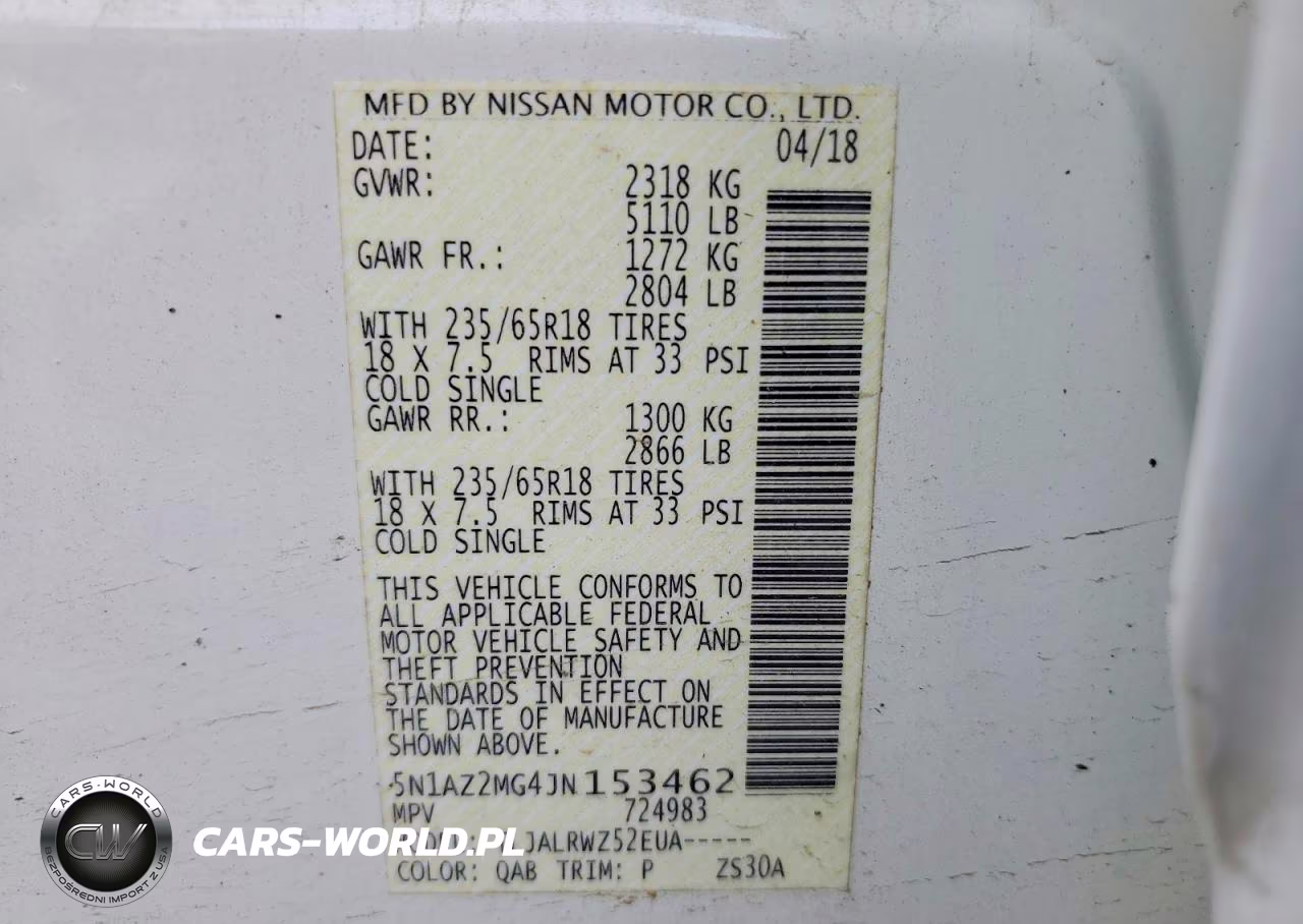 2018 Nissan Murano Sl VIN:5N1AZ2MG4JN153462 - 12