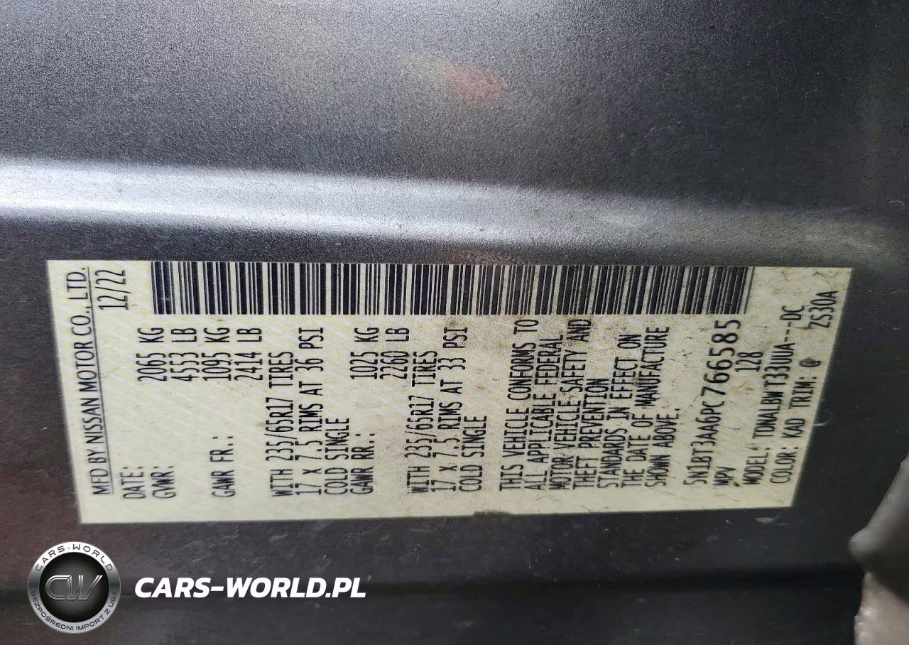 2023 Nissan Rogue S VIN:5N1BT3AA6PC766585 - 13