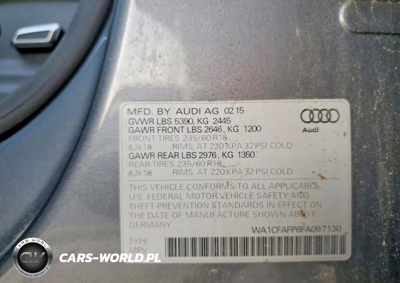 2015 Audi Q5 Premium VIN:WA1CFAFP8FA097130 - 13