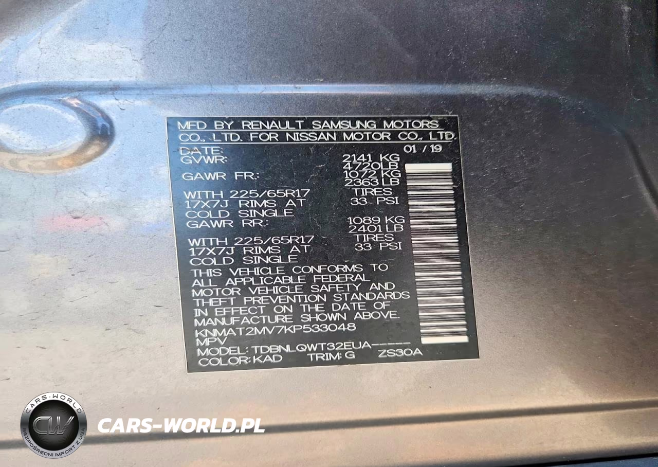 2019 Nissan Rogue Sv VIN:KNMAT2MV7KP533048 - 14