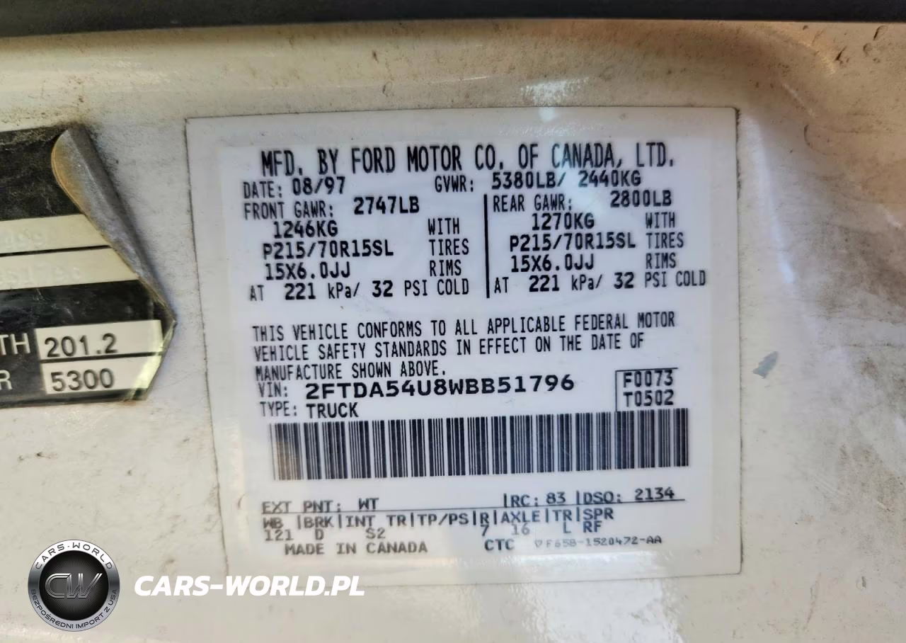 1998 Ford Windstar VIN:2FTDA54U8WBB51796 - 13