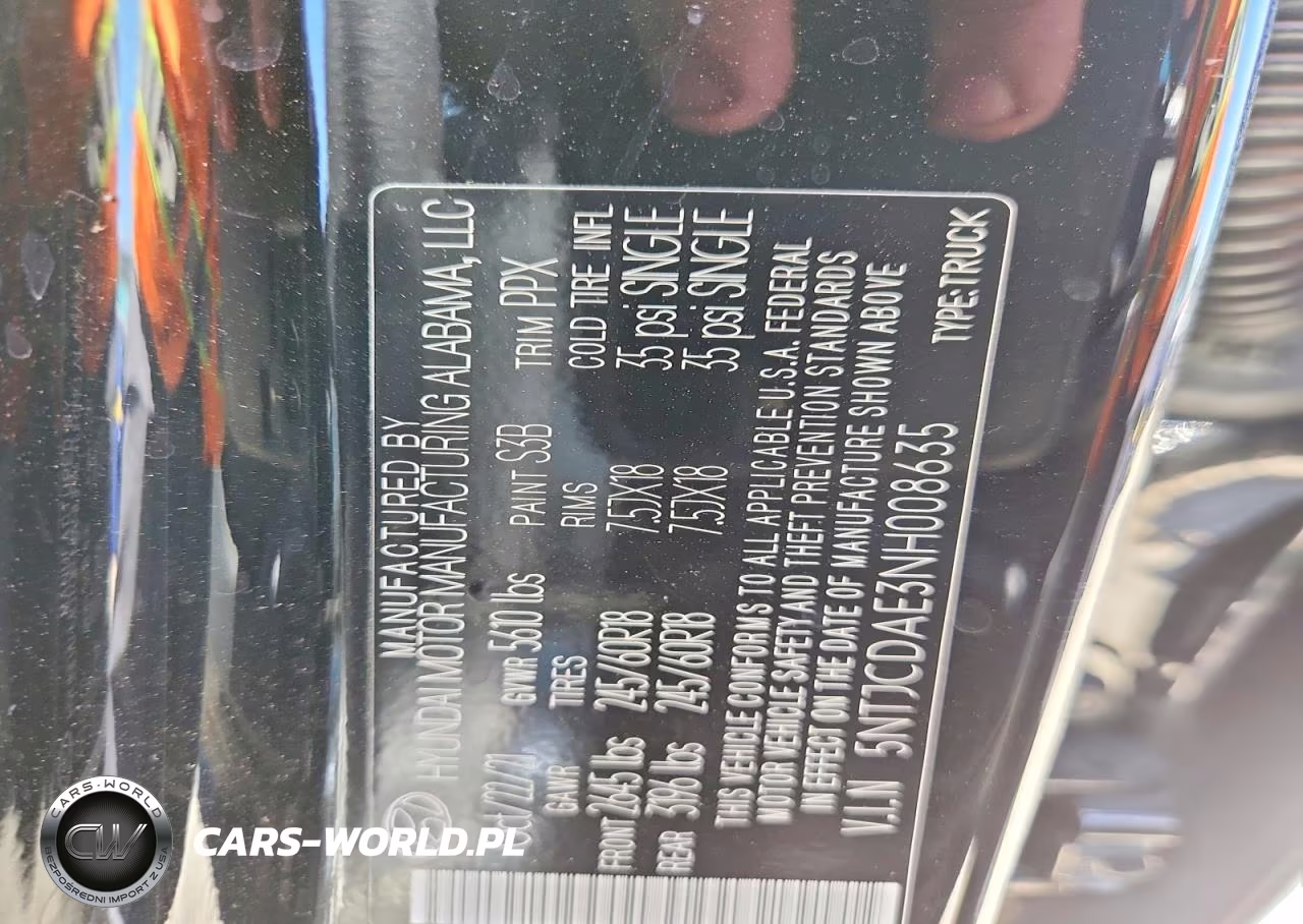 2022 Hyundai Santa Cruz Sel VIN:5NTJCDAE3NH008635 - 13