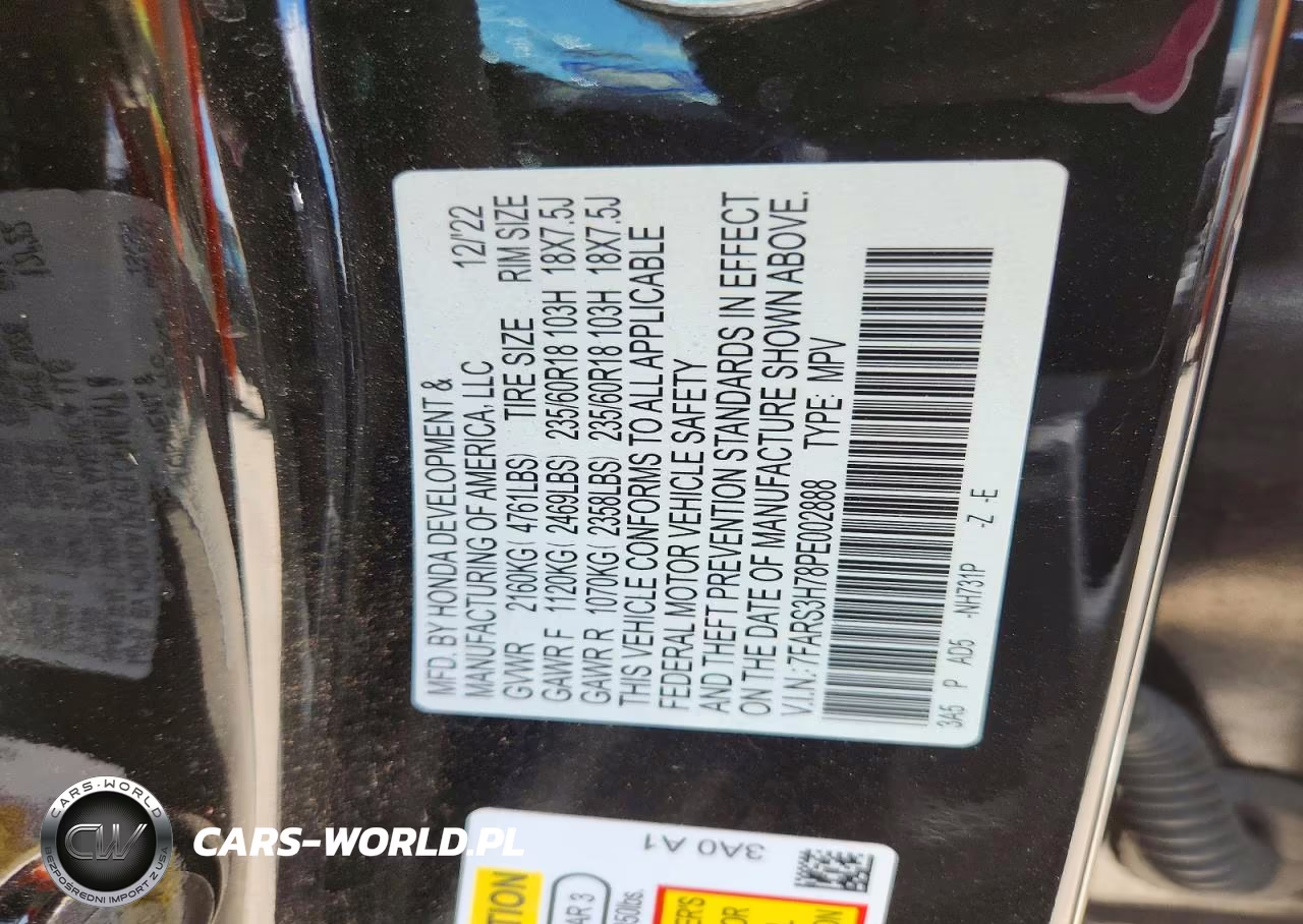 2023 Honda Cr-V Exl VIN:7FARS3H78PE002888 - 12