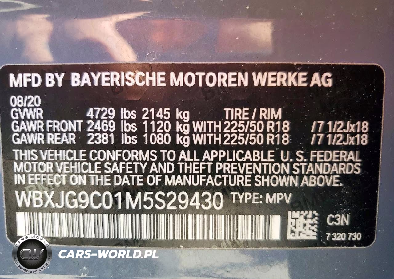 2021 BMW X1 xDrive28I VIN:WBXJG9C01M5S29430 - 14
