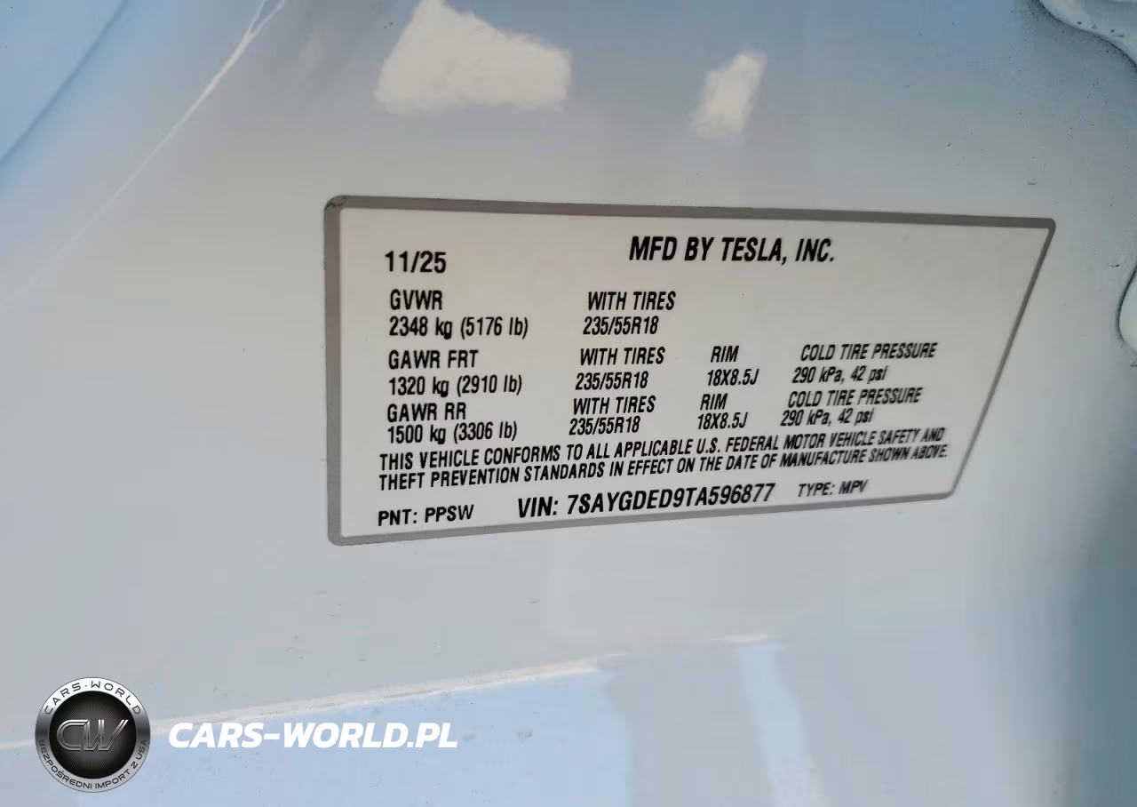 2026 Tesla Model Y VIN:7SAYGDED9TA596877 - 13