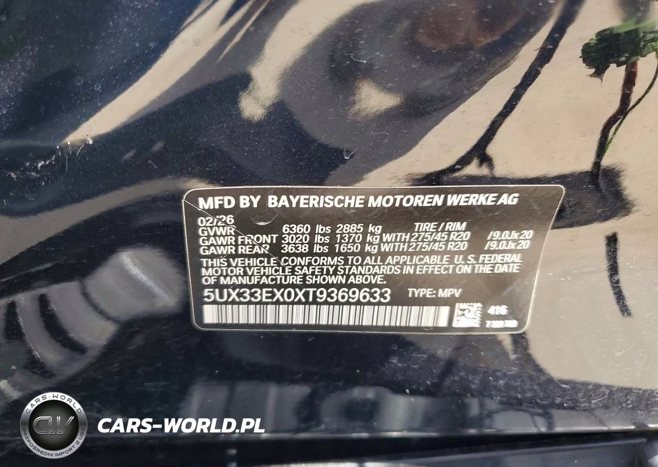 2026 BMW X6 xDrive40I VIN:5UX33EX0XT9369633 - 12