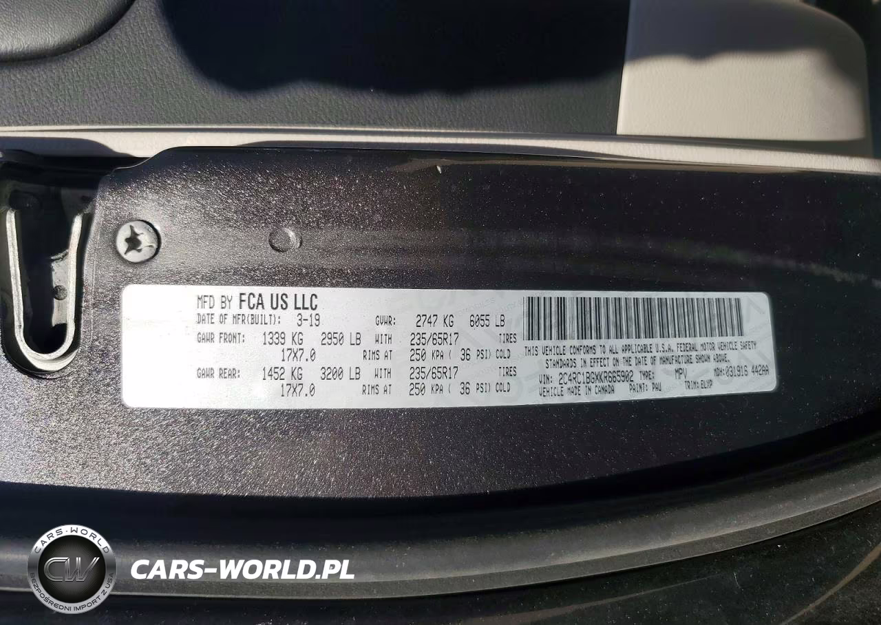 2019 Chrysler Pacifica Touring L VIN:2C4RC1BGXKR665902 - 13