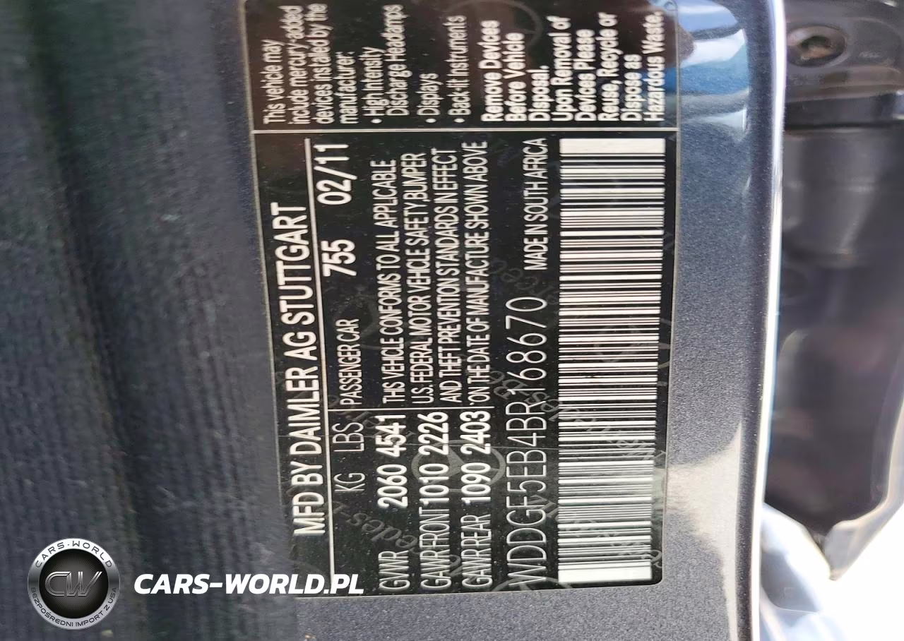 2011 Mercedes-Benz C 300 VIN:WDDGF5EB4BR168670 - 12